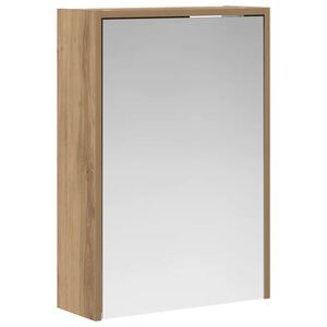 vidaXL Kopalni&scaron;ka ogledalna omara s polico Oreh 43 x 16 x 62.5 cm