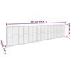 vidaXL Gabionska stena s pokrovi pocinkano jeklo 900x50x200 cm