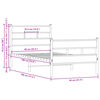 vidaXL Posteljni okvir brez vzmetnice z vzglavjem/vznožjem 90x190 cm