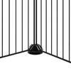 vidaXL Ograda za hišne ljubljenčke s 44 paneli črna 35x35 cm jeklo