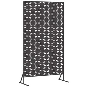 vidaXL Zaslonska za&scaron;čita 100 x 50 x 180 cm Jeklo Črna