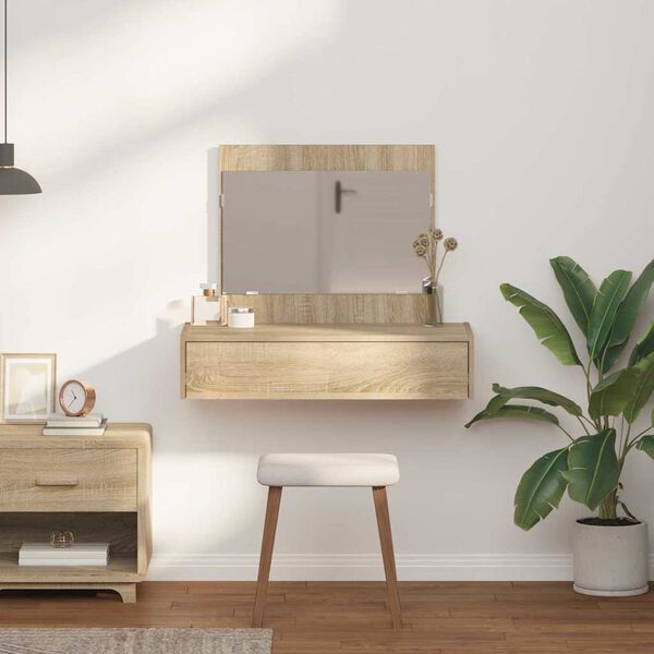 vidaXL Toaletna mizica Rjava 83 x 40 x 70 cm Konstruiran les