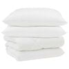 vidaXL Zimska posteljnina z blazino 3 pcs Bela Mikrovlakna