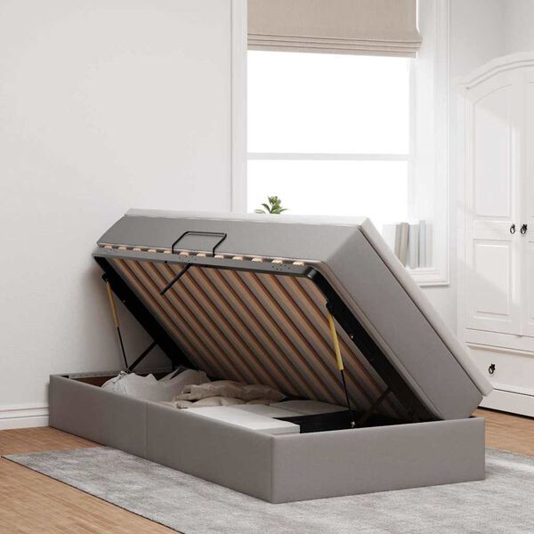 vidaXL Postelja z dodatnim prostorom za shranjevanje in vzmetnico