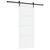 vidaXL Drsna vrata ORKDAL 86 x 211 cm Inženirski les Bela in črna