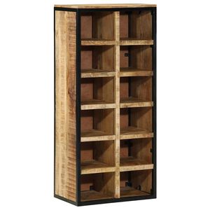 vidaXL Omara za čevlje 50 x 30 x 110 cm Masiven les manga Rjava