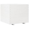 vidaXL Vrtno cvetlično korito belo 80x80x72 cm trdna borovina
