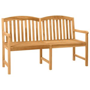 vidaXL Ročno izrezljana klop z rose 179,5 x 61 x 90 cm Trden tikov les