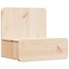 vidaXL Nočna omarica s predalom Rjava 44 x 32,5 x 40 cm Trdna borovina
