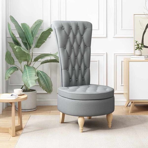 vidaXL Sedežna blazina Svetlo siva 56,5 x 70 x 110 cm blago