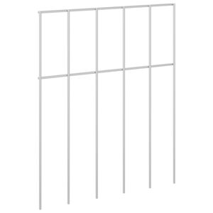 vidaXL Vrtni panel ograje 12 kos 25 x 30 cm Pocinkano jeklo Srebrna