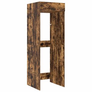 vidaXL Omara za pralni stroj z vrati Dimljeni oreh 67,5 x 68 x 200 cm
