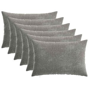 vidaXL Prevleka za blazino 6 kos HEERLEN Temno siva 30 x 50 cm