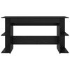 vidaXL Miza s polico Drugo Črni hrast 140 x 50 x 75 cm Konstruiran les