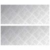 vidaXL Stopnice 2 kos 50 x 20 cm srebrna Aluminij Pravokotna