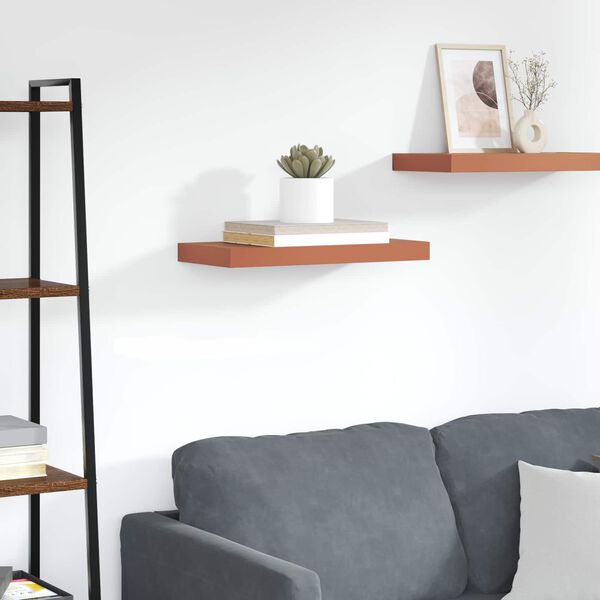 vidaXL Stenska polica Rdeča 60 x 23 x 4 cm Konstruiran les