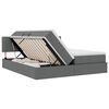 vidaXL Postelja s shranjevanjem Temno siva 180 x 200 cm Umjetno usnje