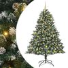 vidaXL Umestno božično drevo Zelena 210 cm PVC, plastika in jeklo