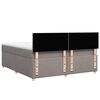 vidaXL Box spring postelja z vzmetnico taupe 180x200 cm blago