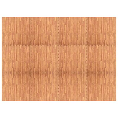 vidaXL Talne podloge 12 kosov 4,32 ㎡ vzorec lesa iz EVA pene