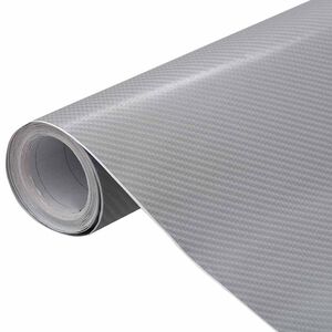vidaXL Folija za avto 2 kosa 4D srebrna 100x150 cm + 50x150 cm