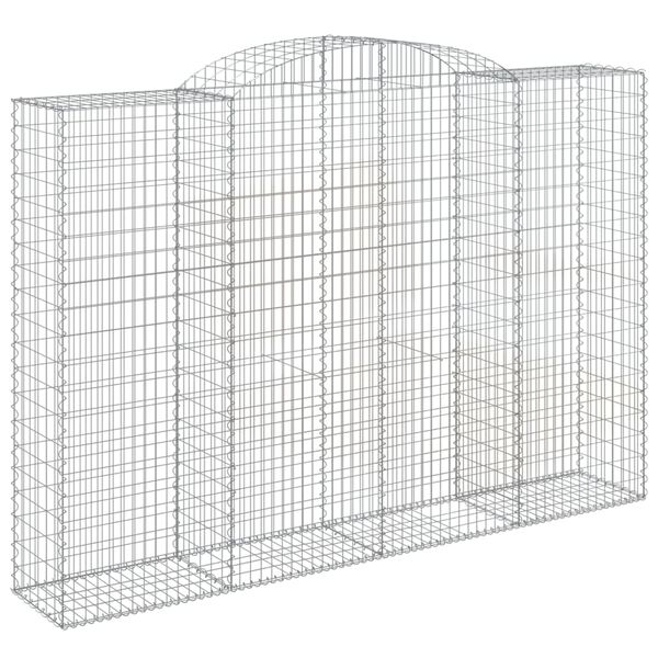 vidaXL Obokane gabion košare 7 kosa 300x50x200/220 cm pocinkano železo