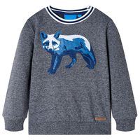 Otroški pulover nežno mornarsko modra melange 92