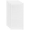 vidaXL Vrata za omarico z letvicami 4 kosi bela 99,3x49,4 cm borovina