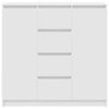 vidaXL Komoda s predali bela 100,5x35x98,5 cm inženirski les