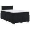 vidaXL Postelja boxspring z vzmetnico Črna 120 x 190 cm Žamet