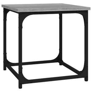 vidaXL Stranska mizica siva sonoma 40x40x40 cm inženirski les