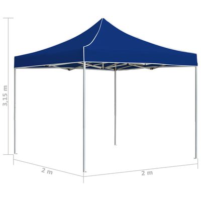vidaXL Profesionalen zložljiv vrtni šotor aluminij 2x2 m moder
