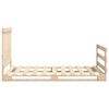 vidaXL Posteljni okvir z vzglavjem 100x200 cm trdna borovina