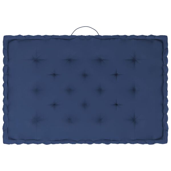 vidaXL Talne blazine za palete 4 kosi svetlo mornarsko modre bombaž