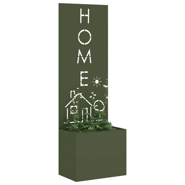 vidaXL Zaslon za zasebnost v vrtu Ureznine Olivno zelena 50 x 140 cm