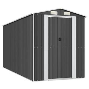 vidaXL Vrtna lopa antracitna 192x440x223 cm pocinkano jeklo