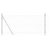 vidaXL Ogrodje s stebri srebrna 1 x 25 m Jeklo