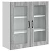vidaXL Stenski stekleni omarica PORTO Siva Sonoma 80 x 31 x 80 cm