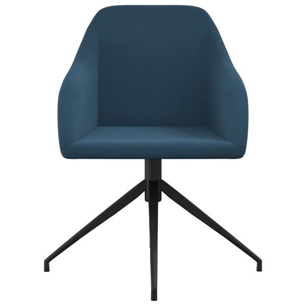 vidaXL jedilni stoli 6 kosov moder žamet