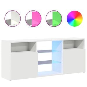 vidaXL TV omarica z LED lučkami bela 120x30x50 cm