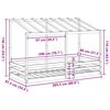 vidaXL Otro&scaron;ka postelja s streho vo&scaron;čeno rjava 80x200 cm borovina