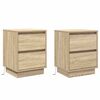 vidaXL Nočna omarica 2 kos Sonoma hrast 39 x 34,5 x 50 cm