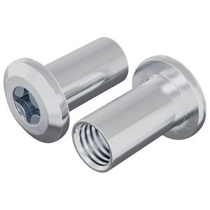 vidaXL Zaklepna matica 2 pcs Nikljeva M6 x 15 mm Jeklo