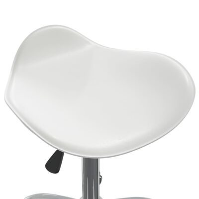 vidaXL Pisarniški stol belo umetno usnje
