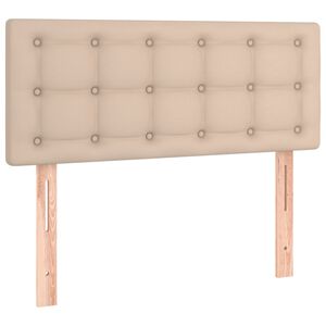 vidaXL Posteljno vzglavje kapučino 80x5x78/88 cm umetno usnje