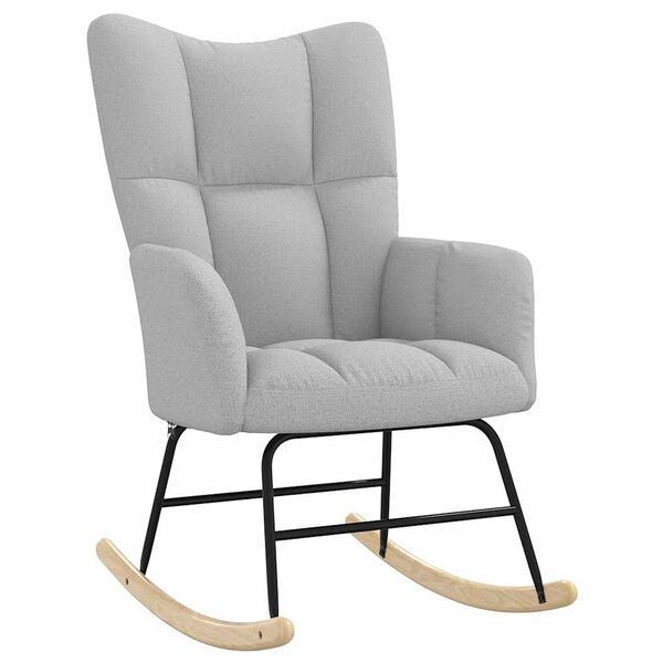 vidaXL Gugalni stol Cloud Grey Fabric