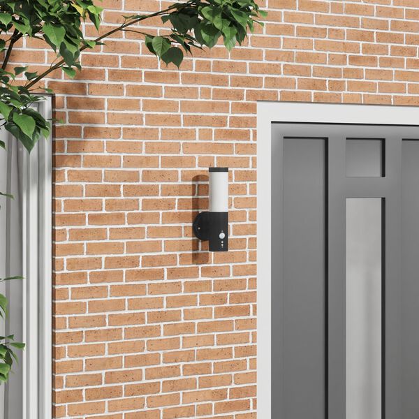 vidaXL Zunanja stenska luč Črna 15 x 7,5 x 33 cm