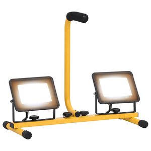 vidaXL LED reflektor z ročajem 2x30 W toplo bel