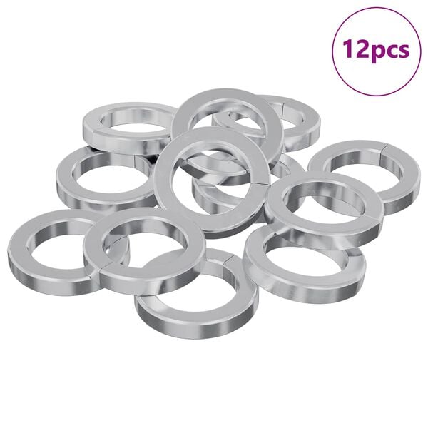 vidaXL Podložka s pomladjo 12 pcs Bela 13 x 1 mm elezo