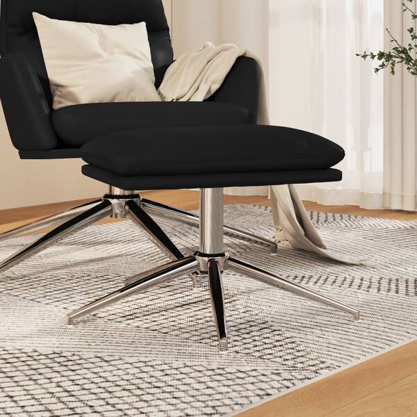 vidaXL Stolček za noge črn 45x29,5x35 cm umetno usnje